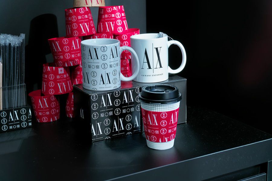 ARMANI EXCHANGE 原宿キャットストリートのコーヒー