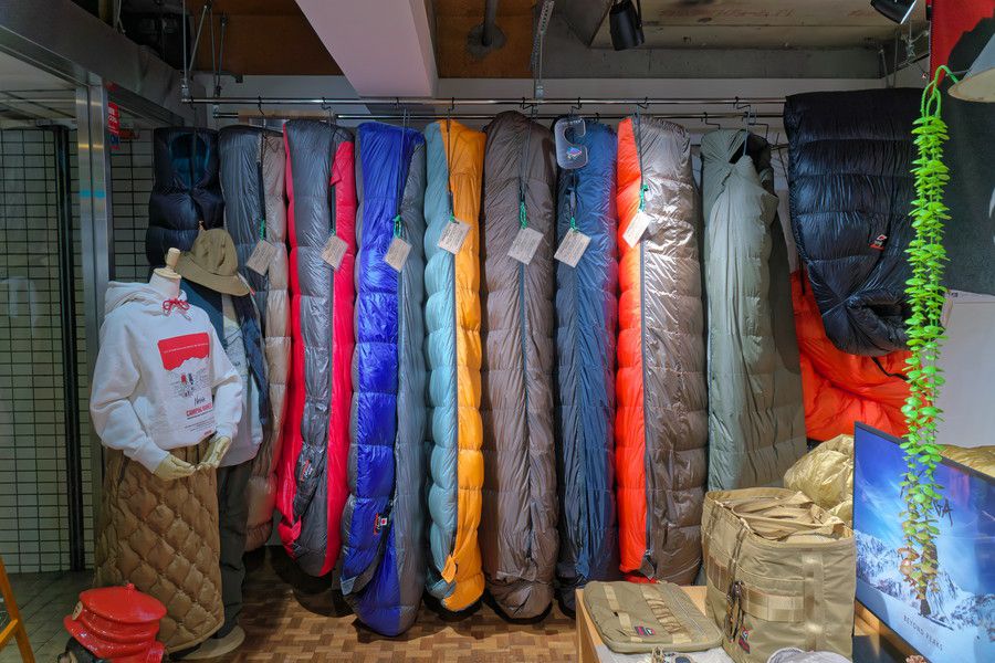 NANGA(ナンガ) 碑文谷(目黒)のシュラフの展示