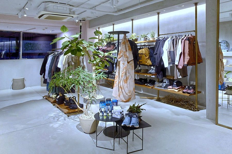 THE NORTH FACE 3(march) ザ・ノース・フェイス マーチ 原宿の2F店内のディスプレイ