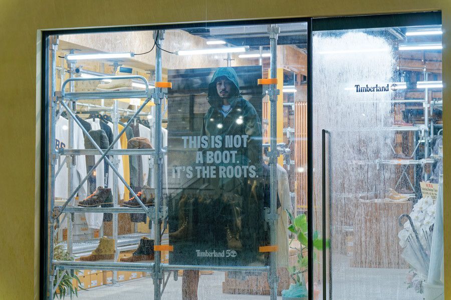 ティンバーランド 代官山 TIMBERLAND BOUTIQUE TOKYOのショーウィンドウ