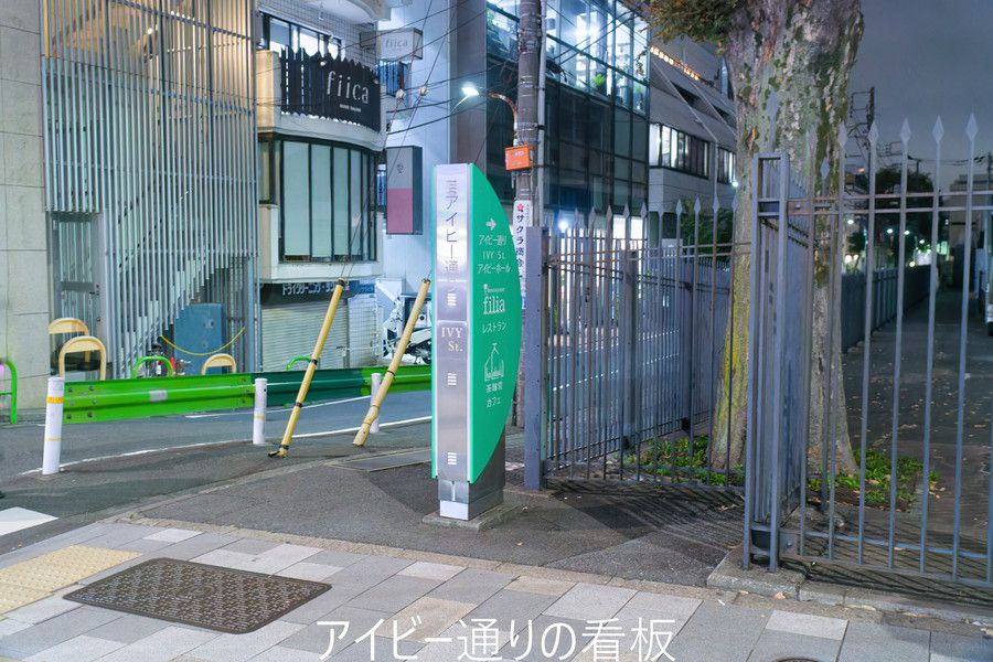 アイビー通りの看板