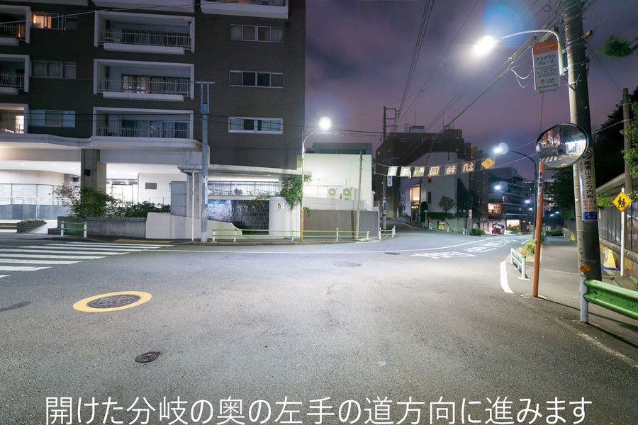 開けた分岐の奥の左手の道方向に進みます