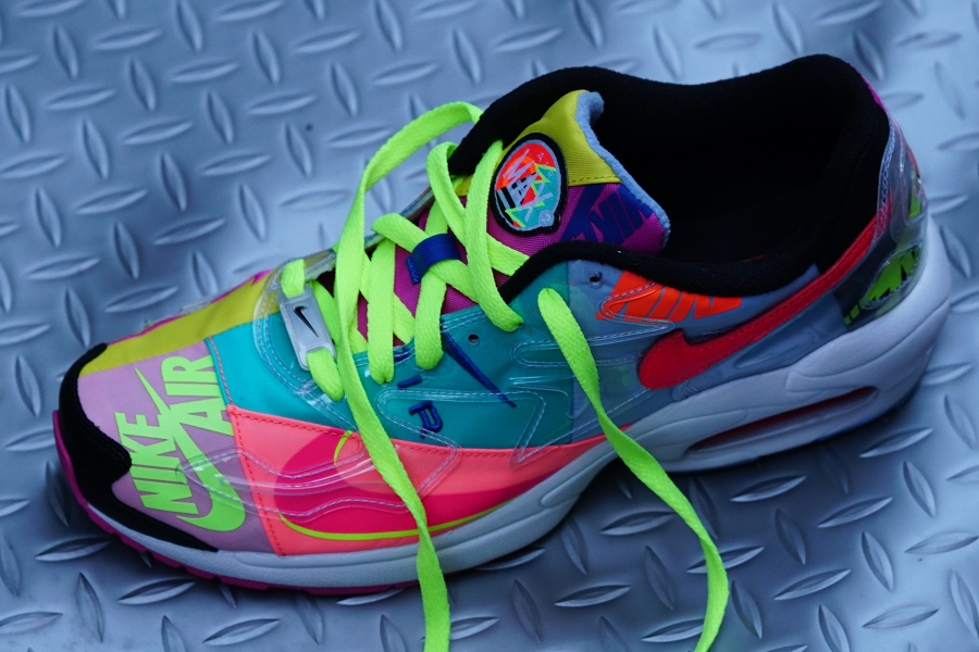 NIKE AIRMAX 2 LIGHT atmos シューレース変更ディテール 左