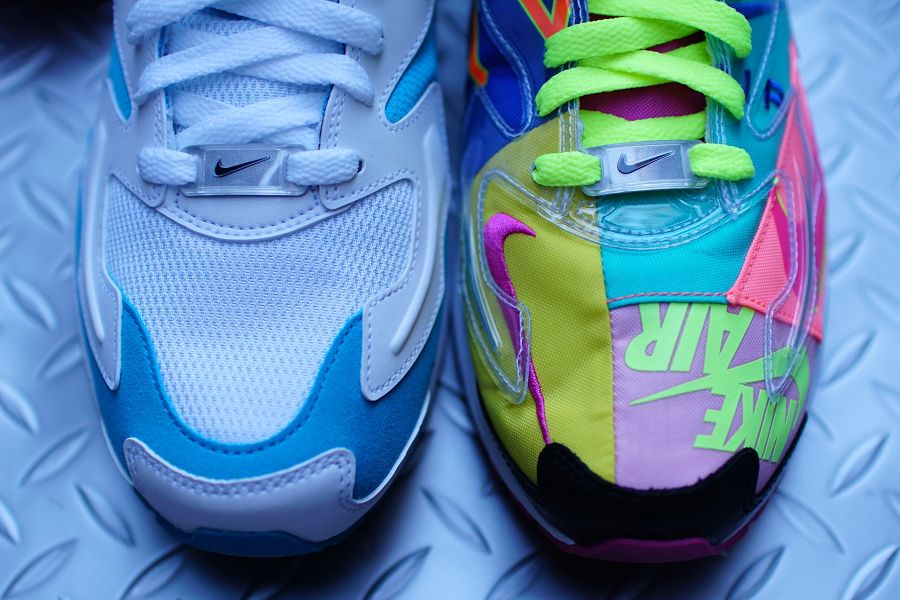 AIR MAX2 LIGHT(エアマックス スクエアライト) atmos ブルーラグーン 比較 トゥ