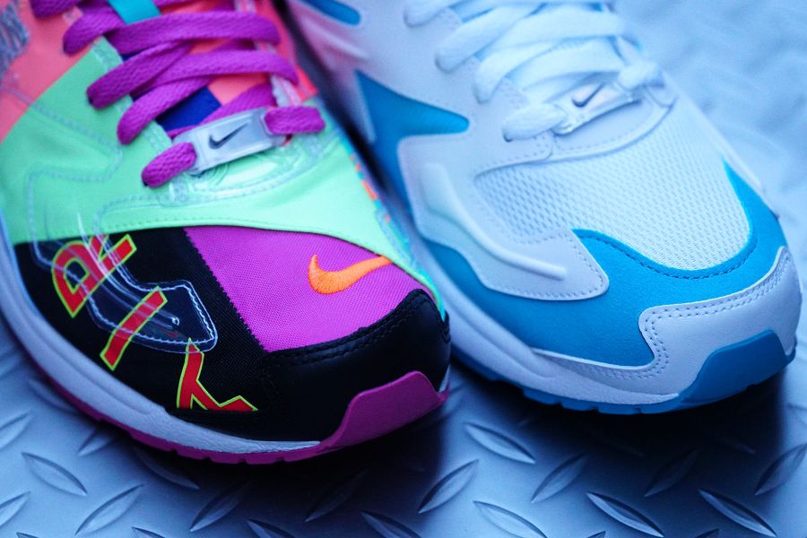 AIR MAX2 LIGHT(エアマックス スクエアライト) atmos ブルーラグーン 比較 トゥ