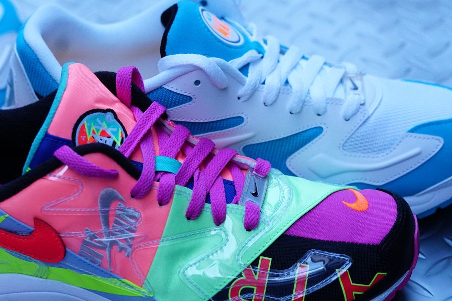 AIR MAX2 LIGHT(エアマックス スクエアライト) atmos ブルーラグーン 比較 アッパー