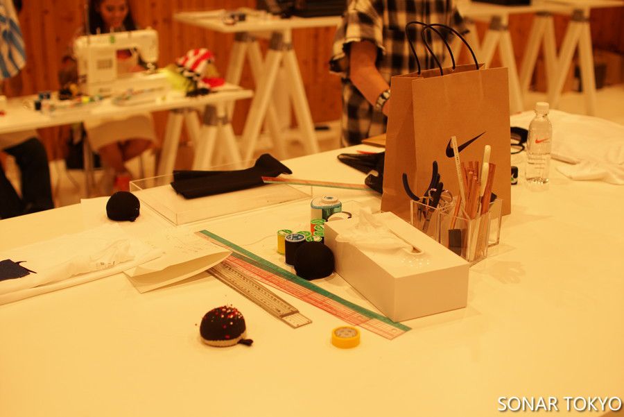 NIKE LAB POP-UP THE TOKYO SPACE ナイキラボ ポップアップ アパレルカスタマイゼーション 作業スペース