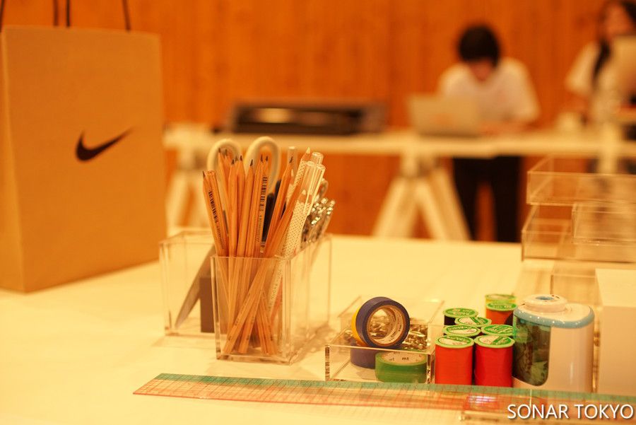 NIKE LAB POP-UP THE TOKYO SPACE ナイキラボ ポップアップ アパレルカスタマイゼーション 作業スペース