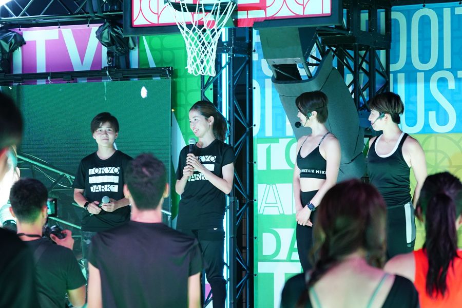 NIKE TOKYO AFTER DARK at SHIBUYA(ナイキ トーキョー アフター ダーク 渋谷) ヨガ 女子サッカー 清水 籾木