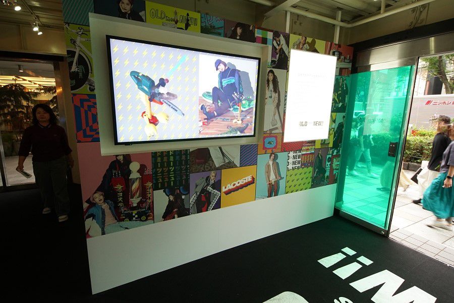 ラコステ ポップアップストア LACOSTE OLD meets NEW!! ウォール グラフィック