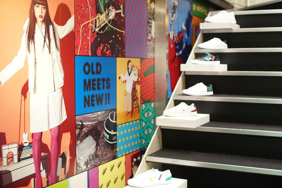 ラコステ ポップアップストア LACOSTE OLD meets NEW!! ウォール グラフィック