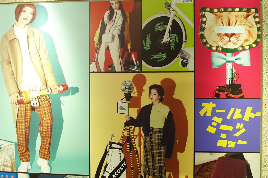 ラコステ ポップアップストア LACOSTE OLD meets NEW!! ウォール グラフィック