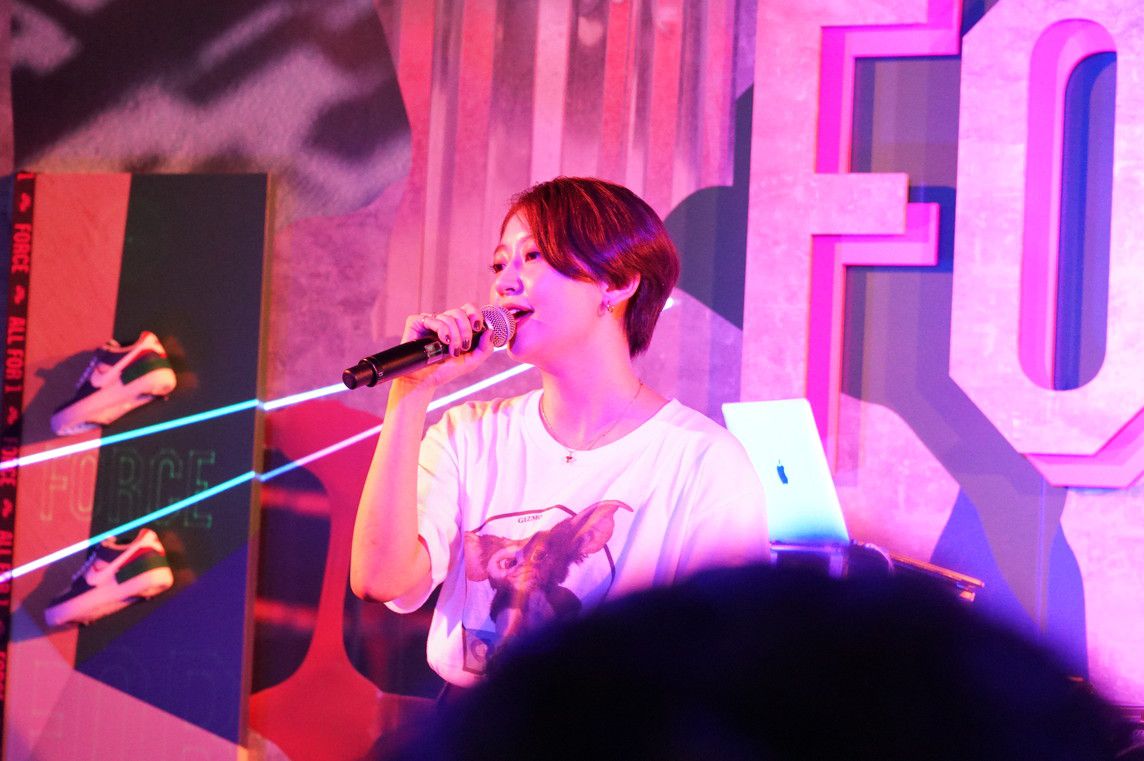 chelmico (チェルミコ) 鈴木真海子(まみこ) ナイキブース atmoscon(アトモスコン)