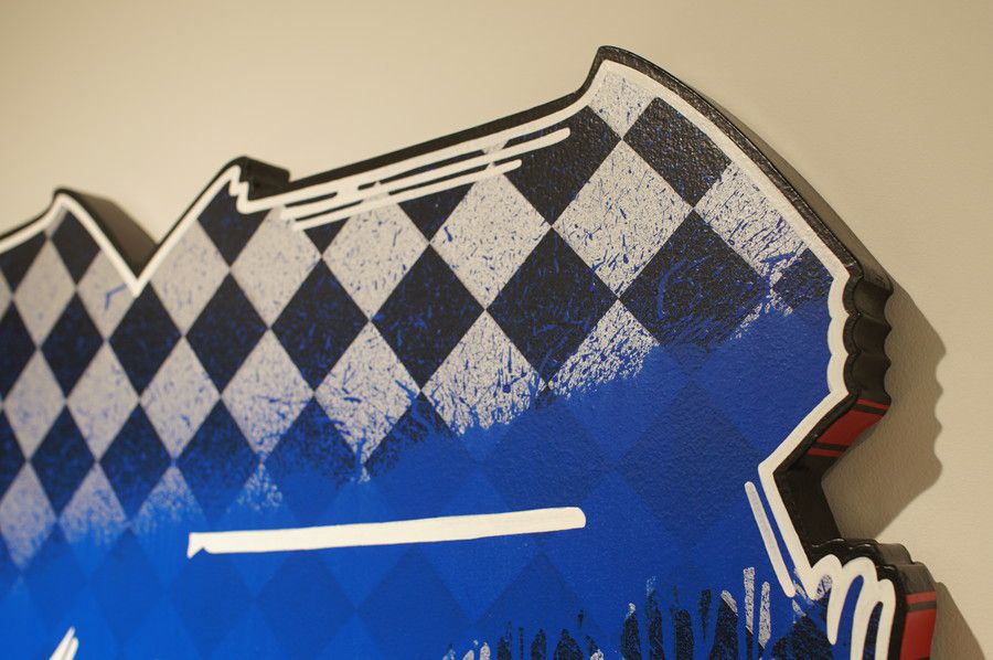 sneakerwolf(スニーカーウルフ) アート作品 ディテール ペイント インクの飛び散る様子