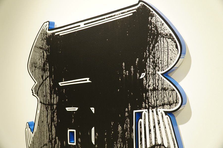 sneakerwolf(スニーカーウルフ) アート作品 ディテール ペイント インクの飛び散る様子