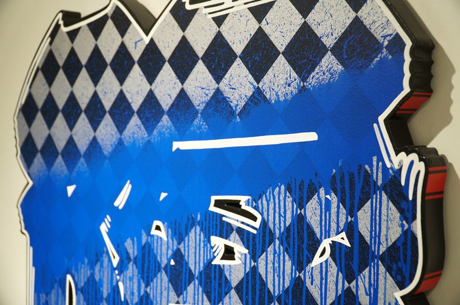 sneakerwolf(スニーカーウルフ) アート作品 ディテール ペイント インクの飛び散る様子