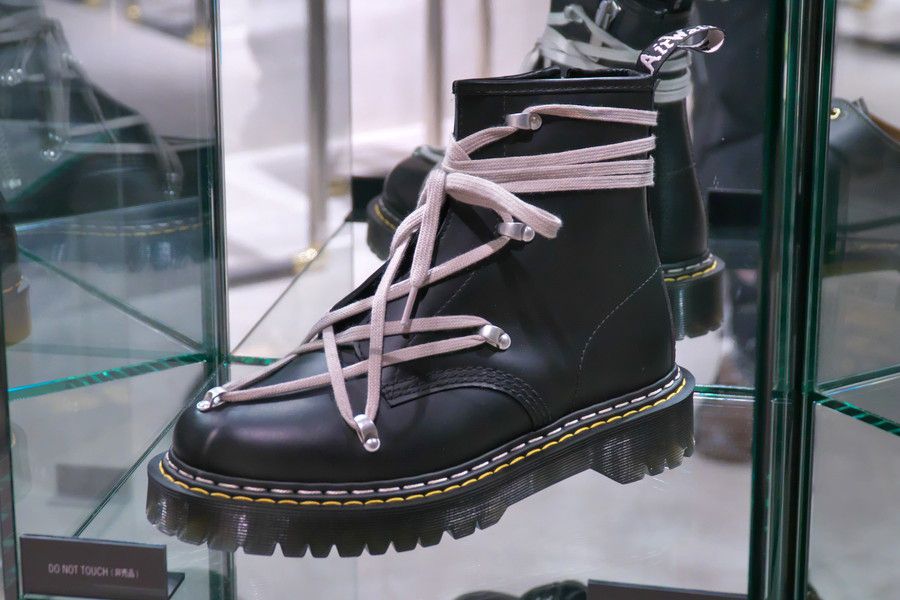 Dr. Martens x RICK OWENS(ドクターマーチンxリック オウエンス ブラックレザー)