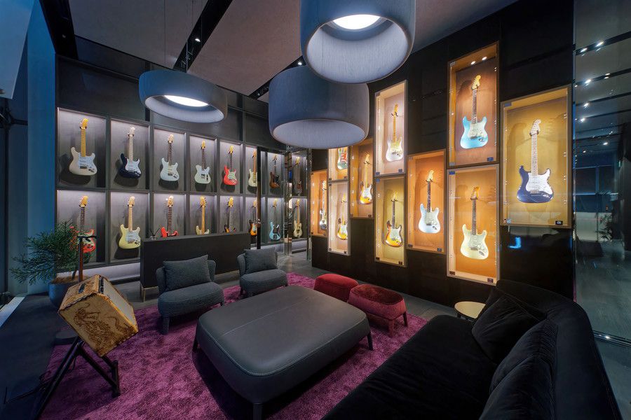 Fender Custom Shop(フェンダー カスタムショップ)の試奏が出来る空間